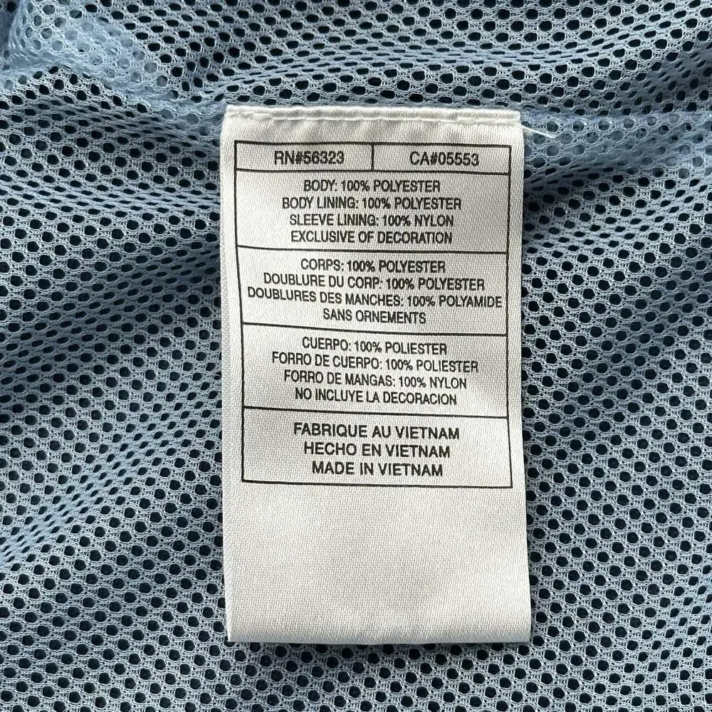 Vintage Y2K Gray Tag Nike Size XXL Blue Mesh Lined Zip Track Jacket Windbreaker